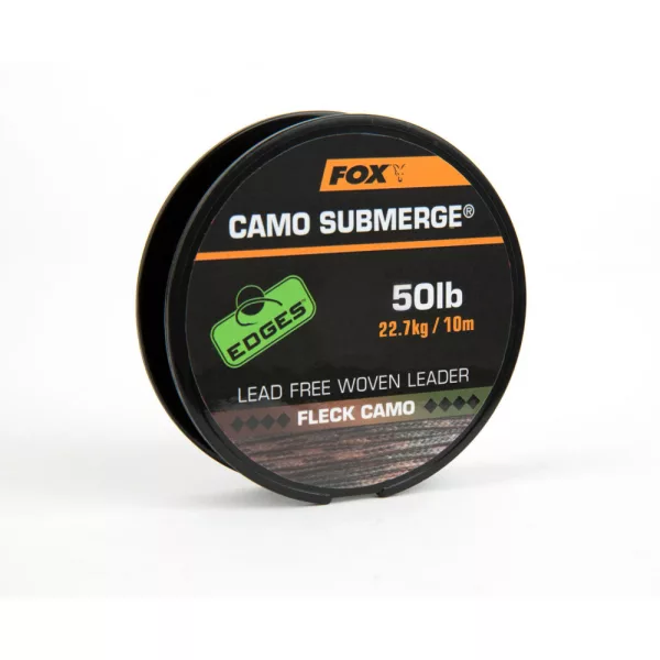 Fox EDGES™ Submerge Camo Leader Submerge Fleck Camo 50lb - 10m Pletena struna