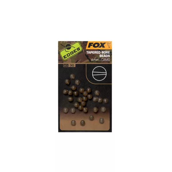 Fox EDGES™ Camo Tapered Bore Beads 4mm x30 Gumene perle