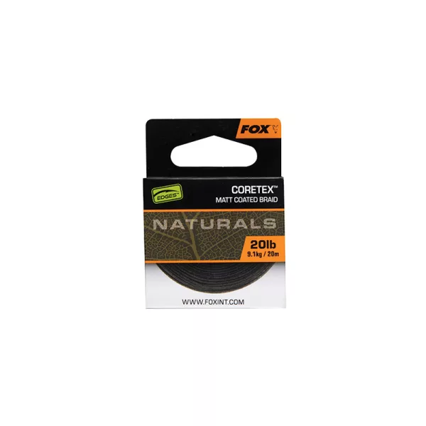 Fox Edges Naturals Coretex 9,1kg 20m Pleteni predvez za udicu