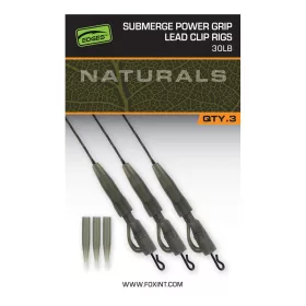   Fox Edges Naturals 40lb Power Grip Lead Clip Rigs Bojli sistem 3kom