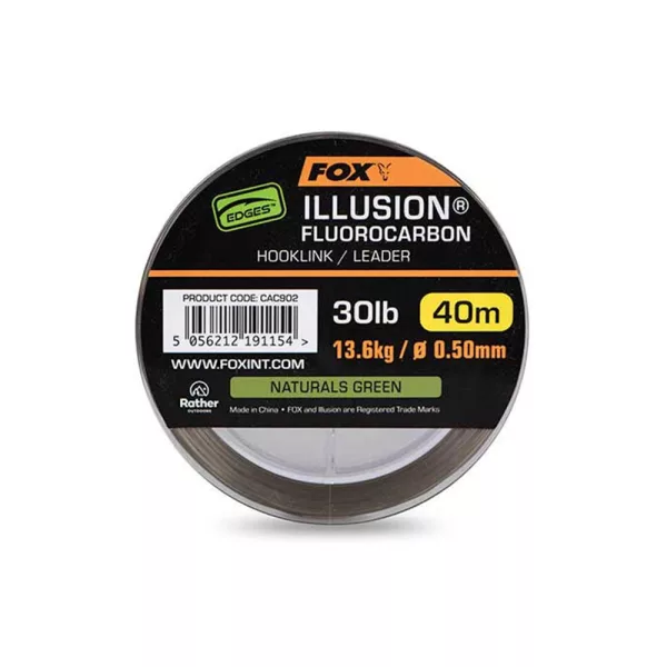 Fox Illusion Naturals Green Fluorocarbon Predvez 0,50 mm 40 m