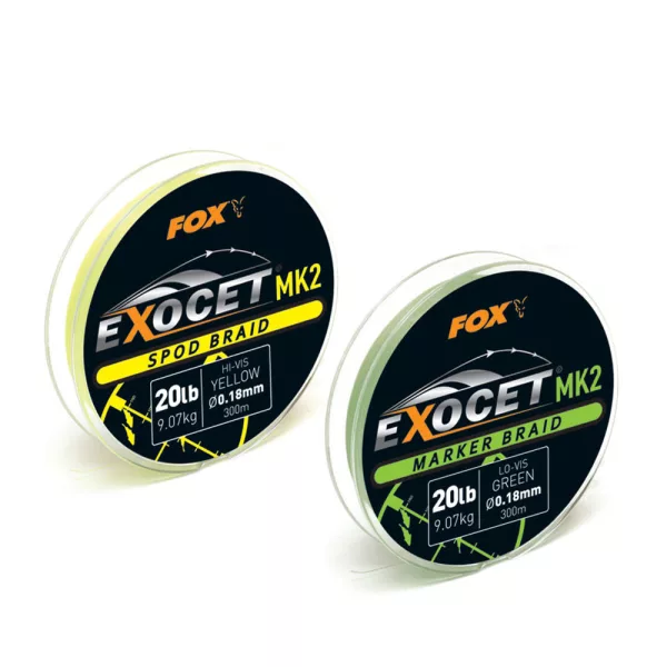 Fox Exocet® MK2 Spod & Marker Braid Spod Yellow Pletena Struna 0.18mm/20lbx300m