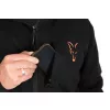 Fox Collection Black-Orange Sherpa Hoody Pulover s kapuljačom L