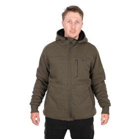 Fox Collection Sherpa Hoody Green-Black Jacket Termo Jakna M