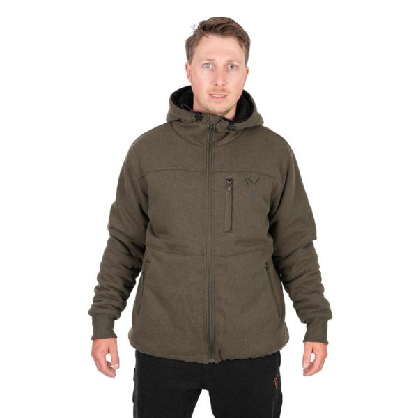 Fox Collection Sherpa Hoody Green-Black Jacket Termo Jakna XL