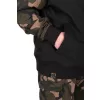 Fox LW Crno-camo Split Zip Hoody Pulover s kapuljačom na patentni zatvarač S