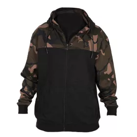   Fox LW Crno-camo Split Zip Hoody Pulover s kapuljačom na patentni zatvarač M