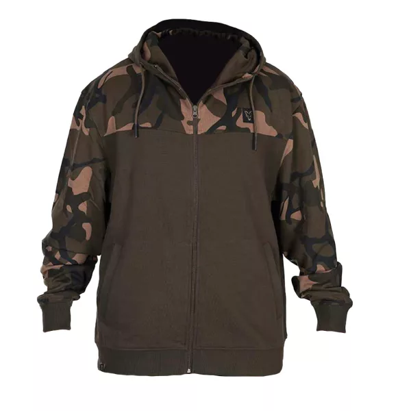 Fox LW Kaki-camo Split Zip Hoody Pulover s kapuljačom na patentni zatvarač 3XL