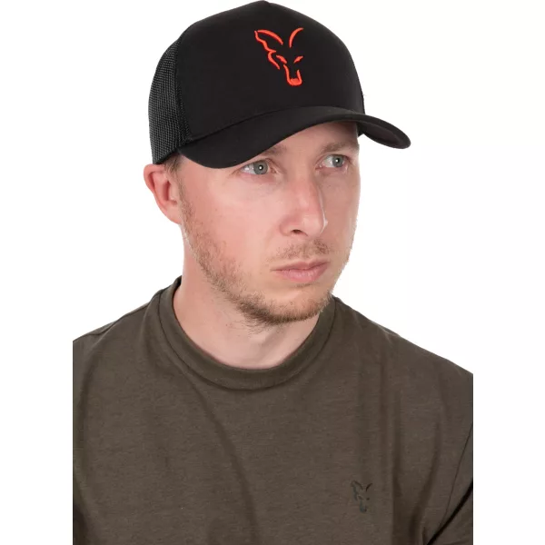 Fox Collection Trucker Cap Crno-Narančasta Baseball Kapa