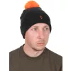 Fox Collection Bobble Hat Crno-narančasta kapa s cofom