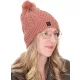 Fox Womens Knitted Bobble Ženska kapa s cofom