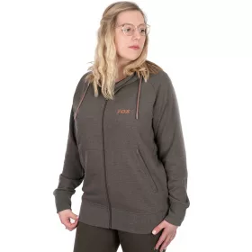   Fox WC Zipped Hoodie Zeleno-ružičasti Ženski pulover s kapuljačom na patentni zatvarač M