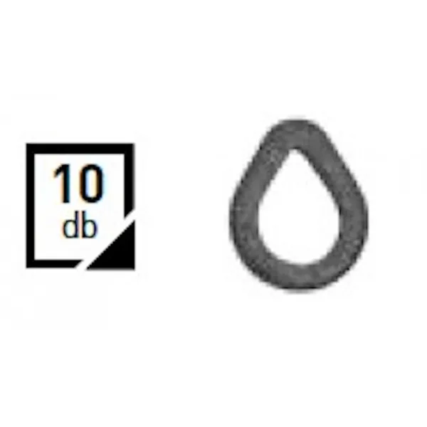 Carp Zoom CZ Tear Drop predvezni prsten, 4 mm, mat crna, 10 kom