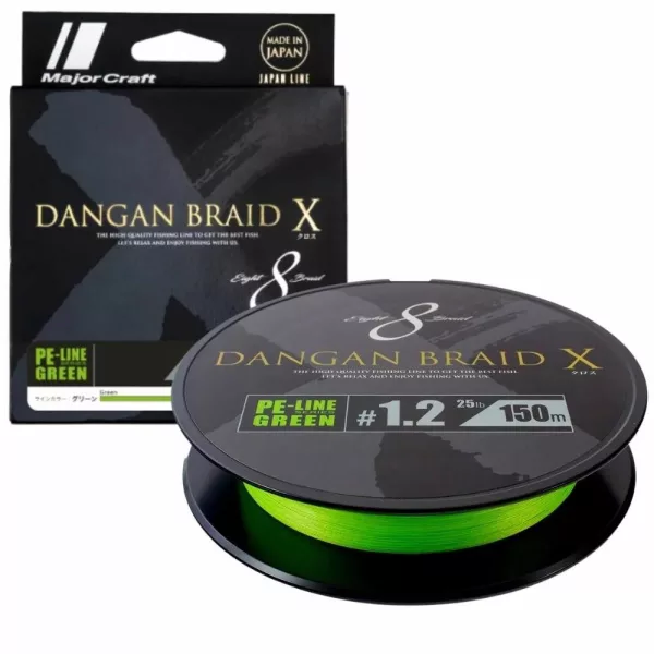 Major Craft Dangan Braid X 8X 0,16mm 150m Fluo Green Pletena struna