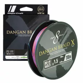   Major Craft Dangan Braid X 8X 0,23mm 200m Multicolor Pletena struna