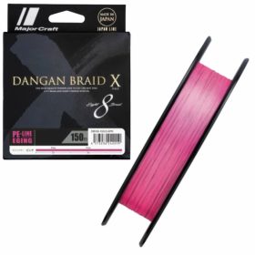   Major Craft Dangan Braid X 8X Eging 0,10mm 150m Pink Pletena Strana