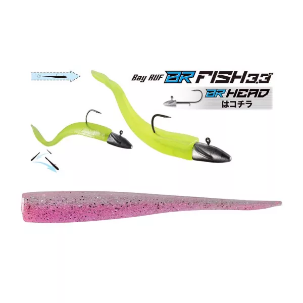 Duo Bayruf BR Fish 8,4cm S042 UV Clear Pink Plastični Mamac 7kom