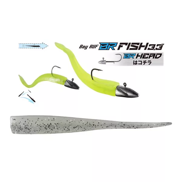 Duo Bayruf BR Fish 8,4cm S047 Shirasu Pearl Plastična varalica 7kom