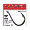 Sasame Chinu Ringed Black Nickel 6 Füles, Szakállas Pontyozó Horog 17db