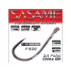 Sasame DH Point Chinu Black Nickel 7 Lapkás, Szakállas Pontyozó Horog 9db