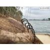 Sasame Gure Ringed Dull Black 2 Füles, Szakállas Pontyozó Horog 11db