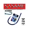 Sasame Gure Ringed Dull Black 4 Füles, Szakállas Pontyozó Horog 13db