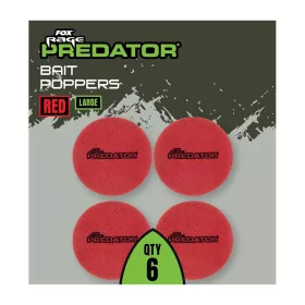   Fox Rage Predator Bait Poppers Veliki Crveni Podizač mamaca 6 kom