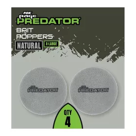  Fox Rage Predator Bait Poppers Ekstra Veliki Prirodno Sivi Podizač Mamaca 4 komada