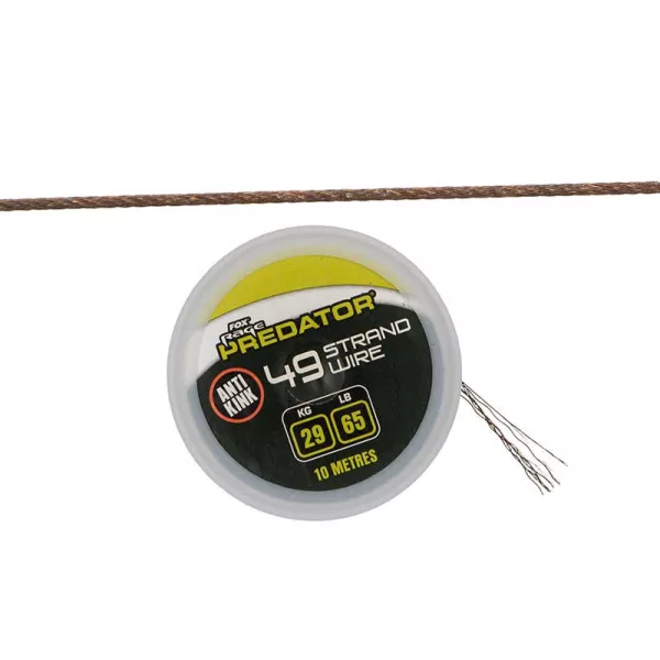 Fox Rage Predator 49-S Coated Steel Wire 10m 18kg Čelična žica s krimp cijevi