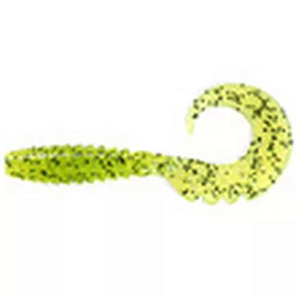 FISHUP Fancy Grub 2,54cm (12kom.), #055 - Chartreuse/Black Plastični mamac