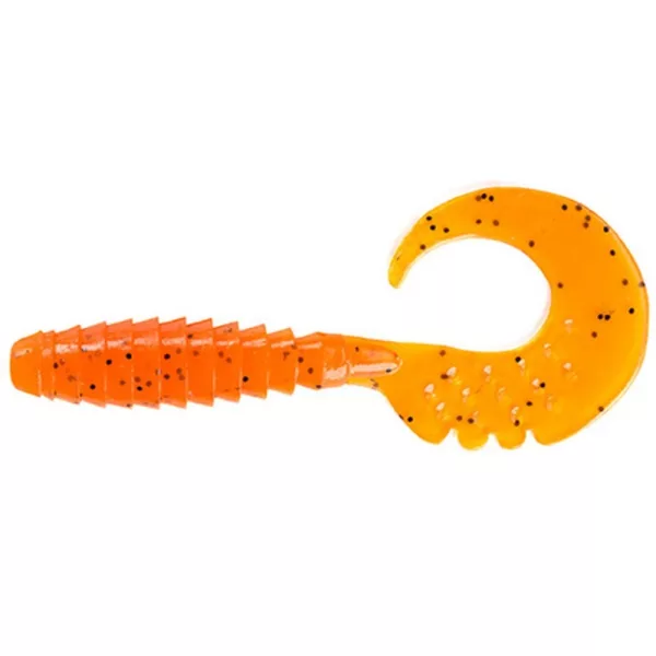 FISHUP Fancy Grub 6,35cm (10kom.), #049 - Orange Pumpkin/Black Plastični mamac