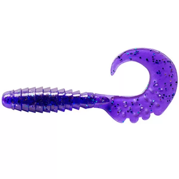 FISHUP Fancy Grub 6,35cm (10kom.), #060 - Dark Violet/Peacock & Silver Plastični mamac