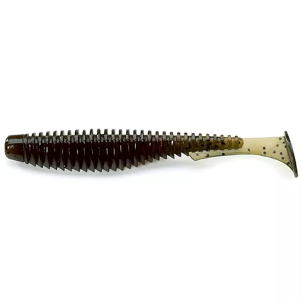 FISHUP U-Shad 5,08cm (10pcs.), #043 - Smeđa lubenica/Crna Plastična varalica