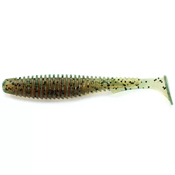FISHUP U-Shad 6,35cm (9pcs.), #017 - Motor Oil Pepper Plastična varalica