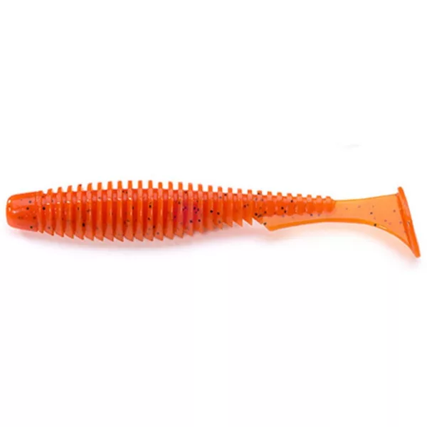 FISHUP U-Shad 6,35cm (9pcs.), #049 - Orange Pumpkin/Black Plastična varalica