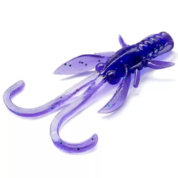 FISHUP Baffi Fly 3,81cm (10pcs.), #060 - Dark Violet/Peacock & Silver Plastični mamac