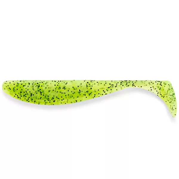 FISHUP Wizzle Shad 12,7cm (4pcs.), #055 - Chartreuse/Black Plastična varalica