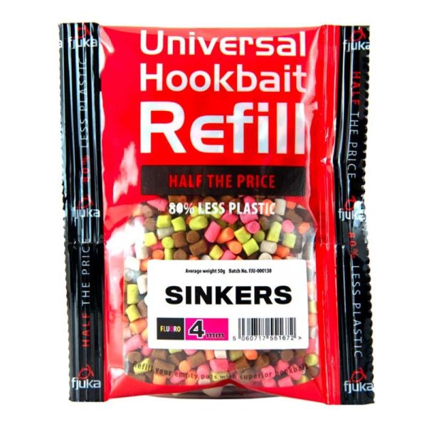 Fjuka Sinkers Mixex Colours 4mm Toneći Mamac Punjenje u Pakiranju 50gr
