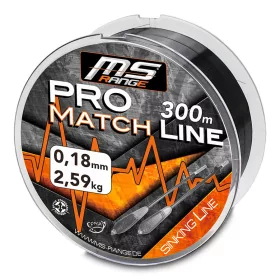   MS Range Pro Match Line Fekete 0,18mm 300m Süllyedő Monofil Főzsinór