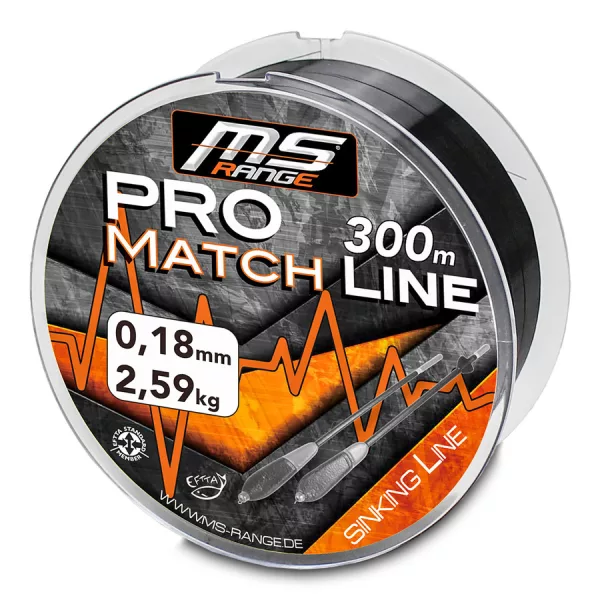 MS Range Pro Match Line Fekete 0,22mm 300m Süllyedő Monofil Főzsinór