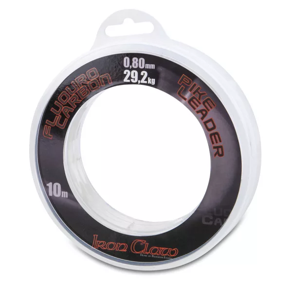 Iron Claw Fluorocarbon Pike Leader 0,90mm 10m Csukázó Előke