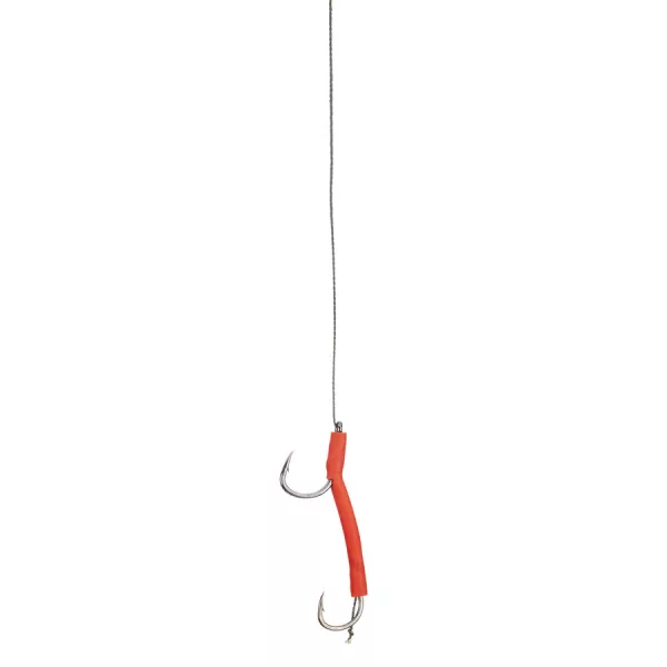Uni Cat Vencata Stiff Hair Rig 4/0 + 2/0 Füles, Szakállas Fonott Előkötött Dupla Horog