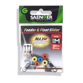 Saenger Feeder & Float Slider L 36mm Forgókapocs 5db