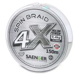 Saenger 4X Spin Braid Szürke 0,12mm 150m Fonott Főzsinór