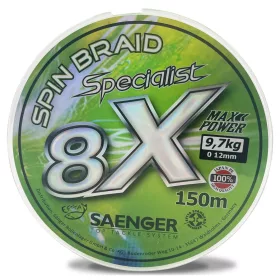   Saenger 8X Specialist Spin Braid Zöld 0,12mm 150m Fonott Főzsinór