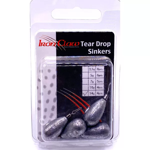Iron Claw Tear Drop Shot Sinker Ólom 14gr 4db