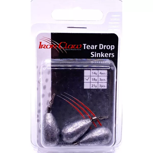 Iron Claw Tear Drop Shot Sinker Ólom 18gr 3db