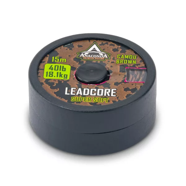 Anaconda Super Soft Leadcore Barna 5m 40lb Fonott Előkezsinór