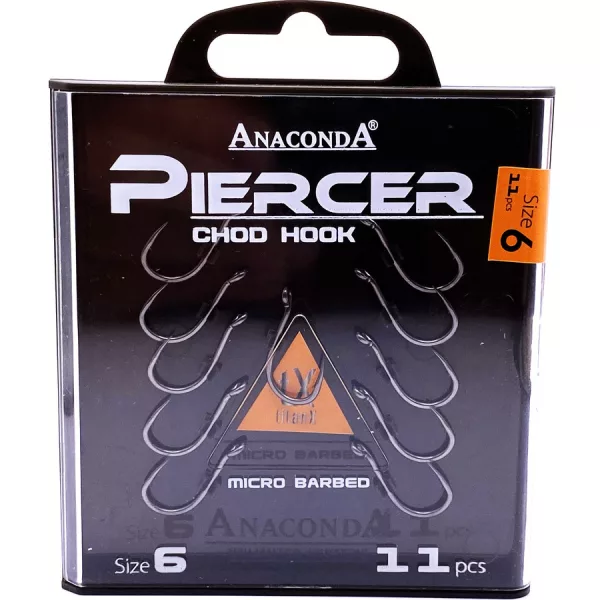 Anaconda Piercer Chod Hook 6 Füles, Szakállas Pontyozó Horog 11db