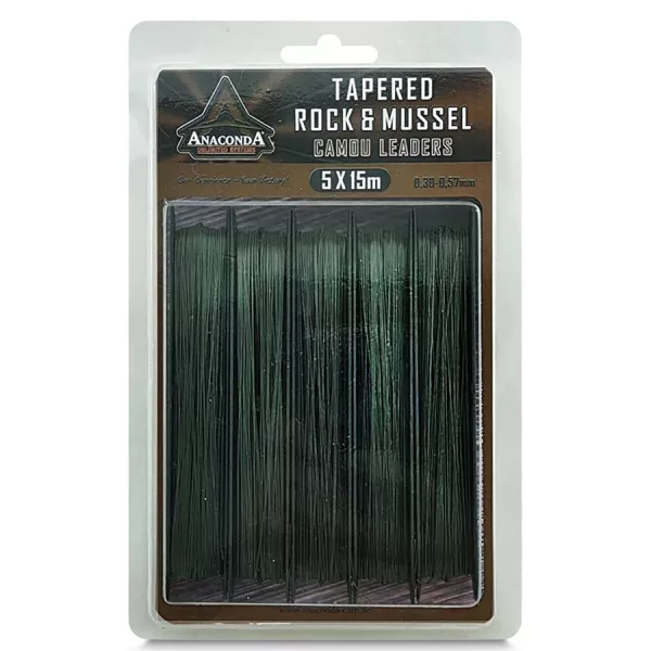Anaconda Tapered Rock & Mussel Camou 0,33-0,57mm 15m Előtétzsinór 5db